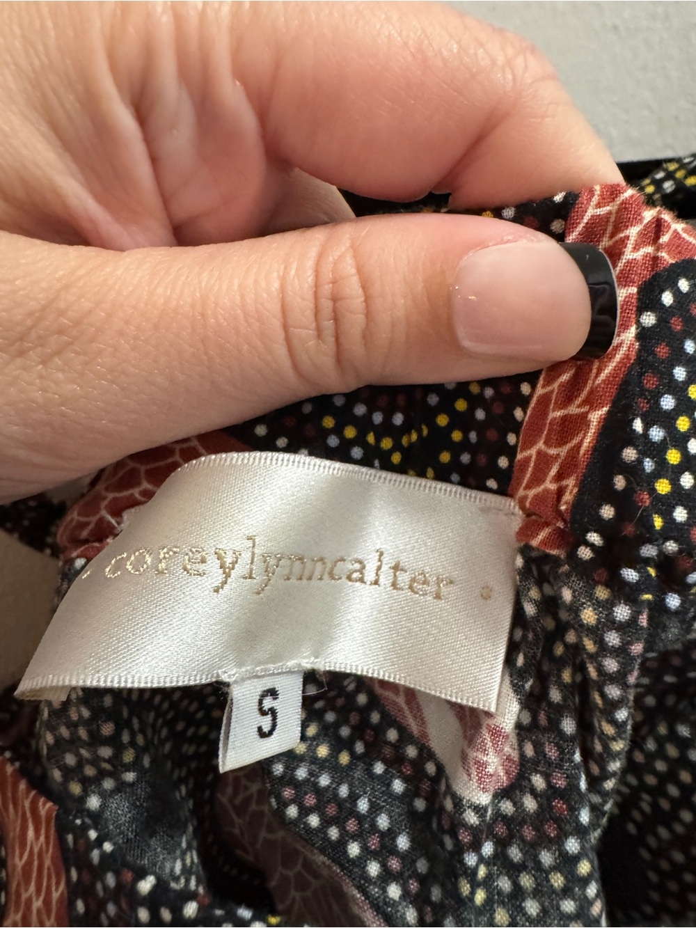 Corey Lynn Calter Black & Coral Snake Printed Tie-Shoulder Camisole - Picture 3 of 4